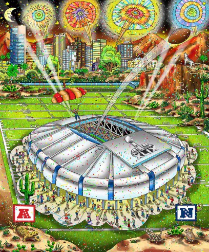 fazzino-football-art-super-bowl-xlix
