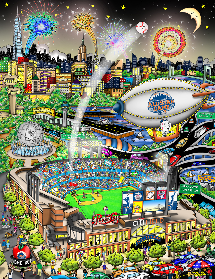 Sports Art Prints; Pop Art Sports; Sports Art Gallery; Charles Fazzino