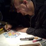 Image of Charles Fazzino drawing