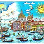 fazzino-cityscape-art-limited-edition-prints-Il-Sole-Brilla-su-Venezia-italy