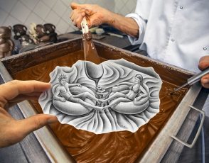 Ben Heine Pencil Vs Camera Art - Chocolate Cream - 2015