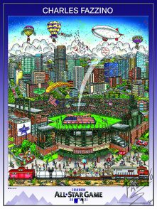 All Star Game 2021 Poster Print by Charles Fazzino