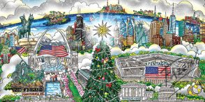 USMC Toys for Tots Charles Fazzino 3d artwork 2022