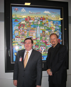 American Airlines Managing Director Brian Troy and Charles Fazzino at JFK