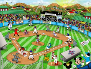 Disney baseball All star COLOR LR