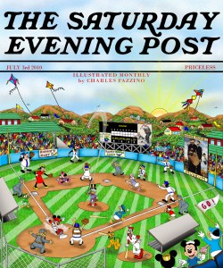 Disney baseball SATURDAY EVENING POST Flat