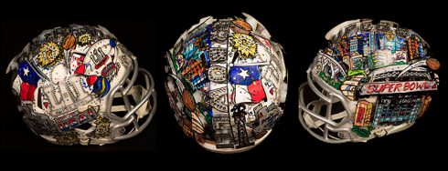 Charles Fazzino Superbowl Pop Art Helmet