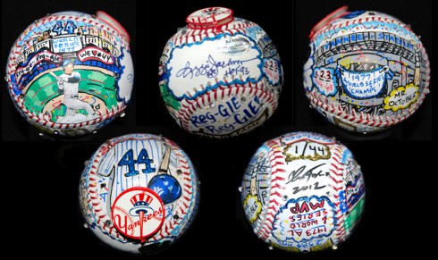 Fazzino Reggie Jackson Hand-painted baseball