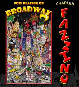 The cover of Fazzino's pop art book, entitled "Now Playing on Broadway"