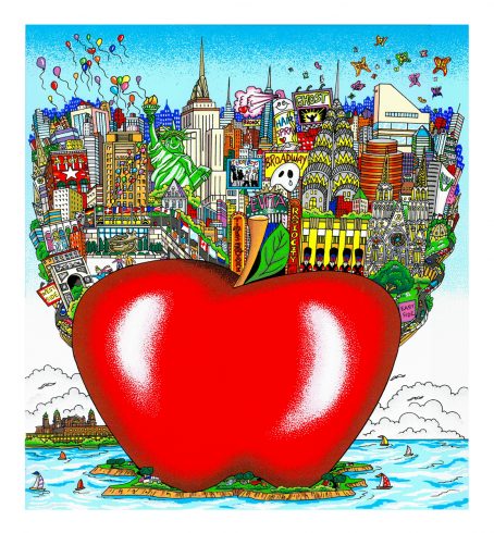 Balloons and Buterflies Over the Big Apple by Charles Fazzino