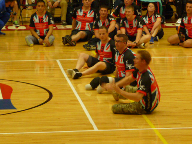 Prince Harry Participates in Sitting Volleyball Exhibition