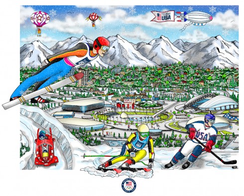 Charles Fazzino's Limited Edition 3D Pop Art for the upcoming Olympic Games in Sochi, Russia