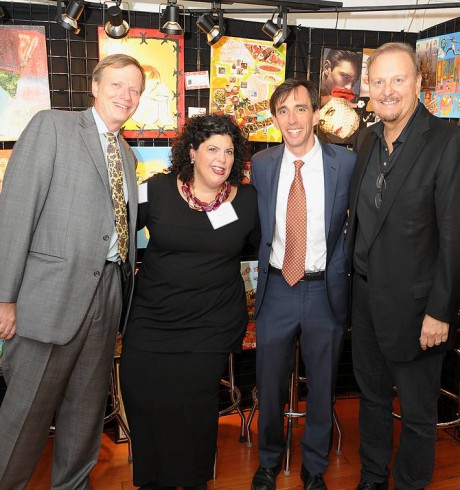 Guy Fessenden, Mary Grace Ferone, Mayor Noam Bramson, Charles Fazzino