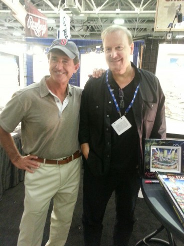 Image of Fazzino and Fred Lynn posing for a photo at MLB All Star Game Fan Fest