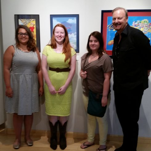 Kelsey Roberts, Melissa Rosenberger and Schai Bilger, three winners of the Lycoming County Art Contest