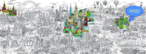 Small World Line Art LR-PARIS-HIGHLIGHT