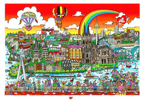3D Pop Artist Charles Fazzino's Germany-inspired piece, "For the Love of Koln."