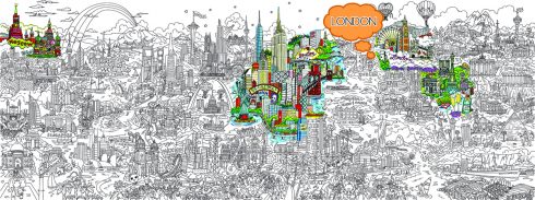 Small World Line Art LR-LONDON-HIGHLIGHT