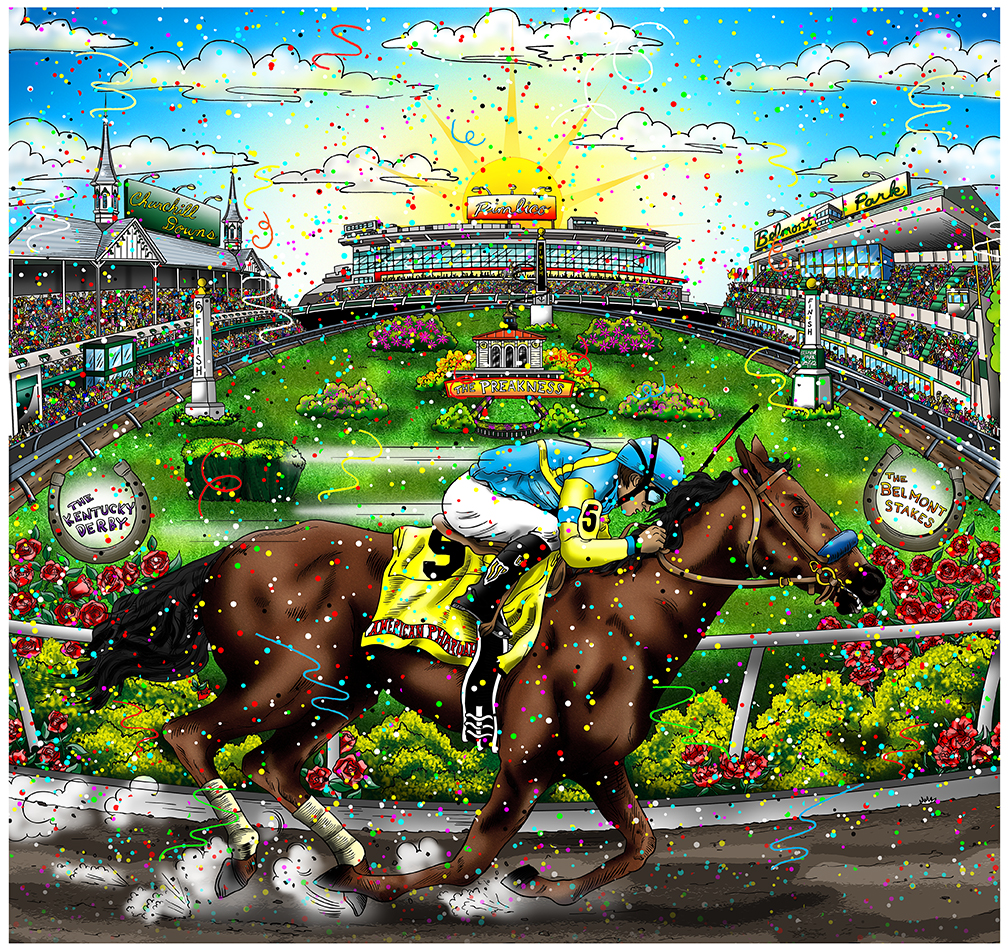 Triple Crown Jockey Victor Espinoza Signs Fazzino Limited Edition | Fazzino