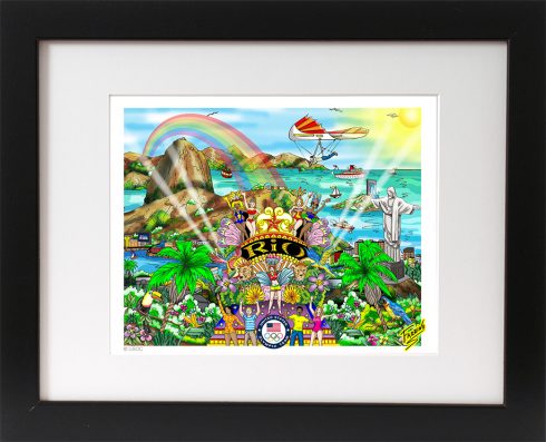 RIO OLYMPIC GAMES 3D FRAMED MINI PRINT ART 