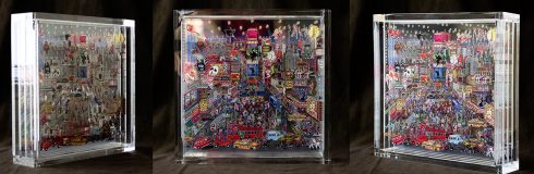 Charles Fazzino's free-standing, limited-edition, 3D plexiglass sculpture of New York.