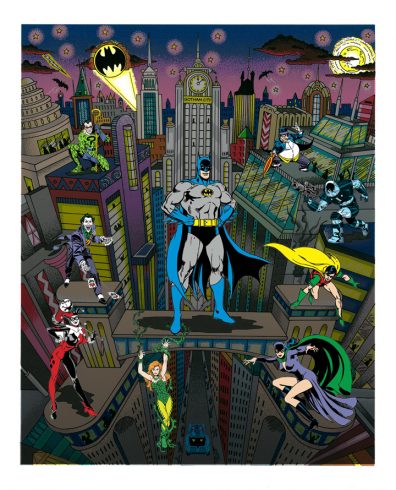 209 pop art piece done by Charles Fazzino: Batman: The Dark Knight