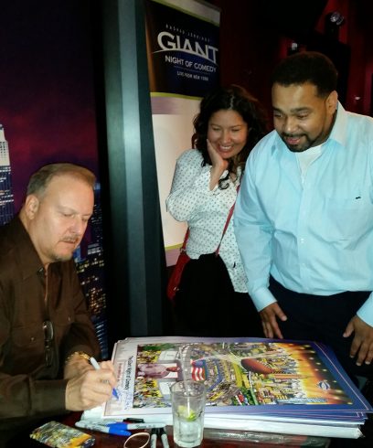 Signing Posters at the Event