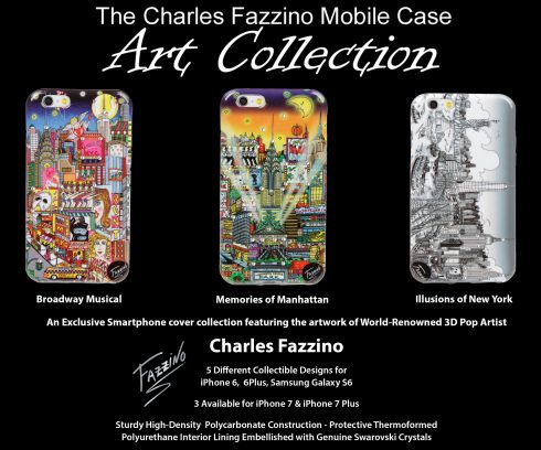 Charles Fazzino pop art cell phone art cases