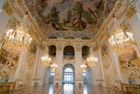 Artwork in the hallways of Germany's Schloss Nymphenburg