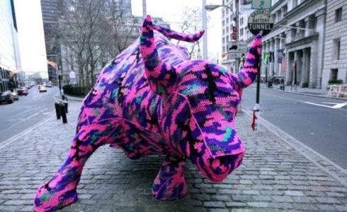 Olek “ The Charging Bull” Wall Street, New York City