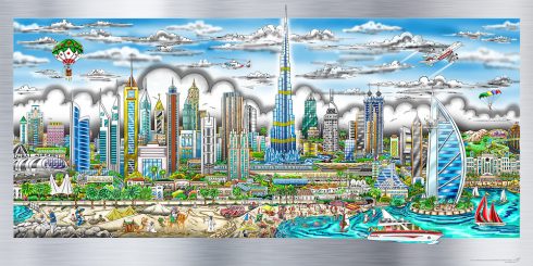 "Illusions of Dubai" by 3D Pop Art artist Charles Fazzino