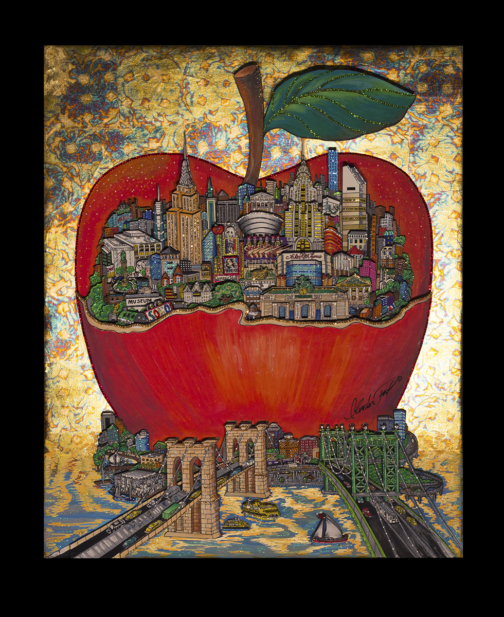 "Apple de Klimt" by 3d pop artist Charles Fazzino