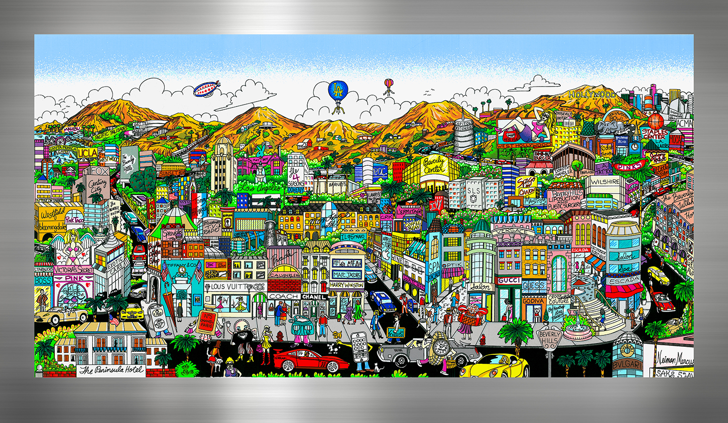 Charles Fazzino 3D Pop Art piece "You're Going to Hollywood"