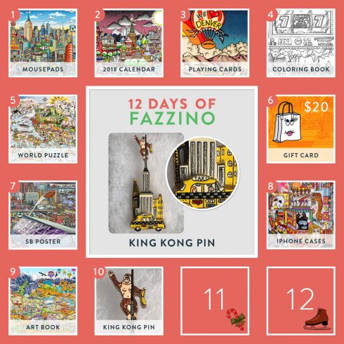 12 Days of Fazzino King Kong Pin giveaway 