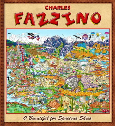Charles Fazzino "O Beautiful for Spacious Skies" Art book 