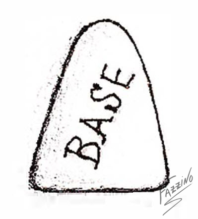 A drawing of a base to use for drawing of the hand palm down 