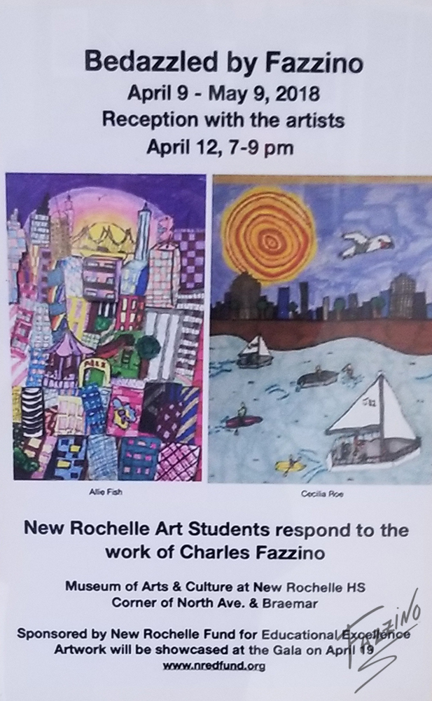 New Rochelle MAC Art Gallery Flyer featuring Charles Fazzino