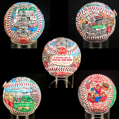 Limited Edition, Hand-Painted All-Star Game Baseballs from Fazzino