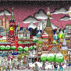 A 3D pop art about moscow