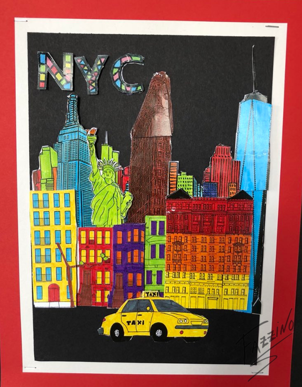 New York City inspired 3d pop art work done by Sixpenny School in United Kingdom