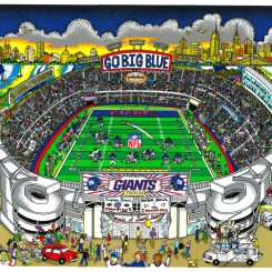 NFL artwork about the New York Giants and Giants Stadium