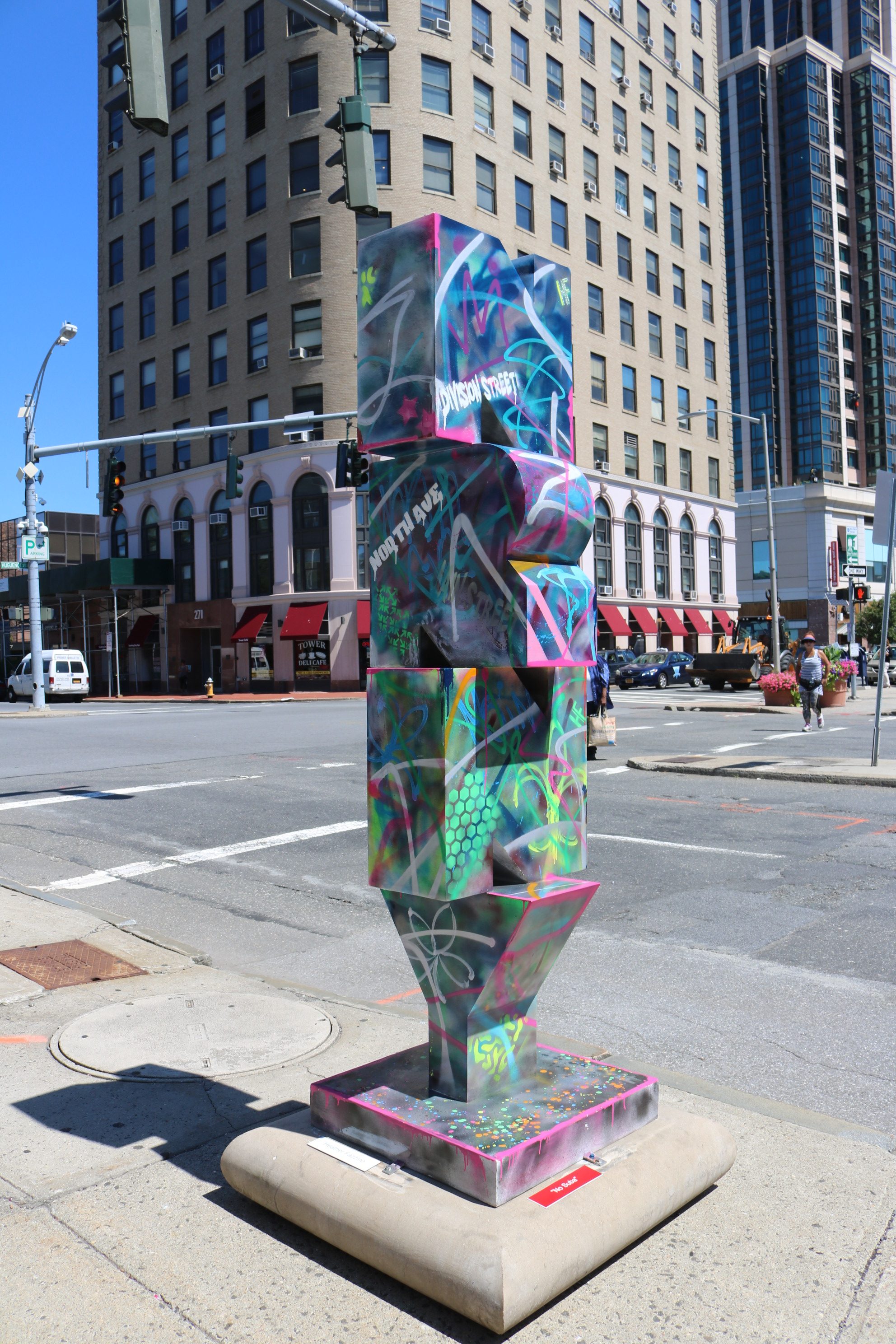 Heather Fazzino's NRNY sculpture located in New Rochelle 