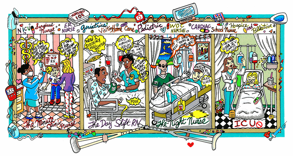 Charles Fazzino “NURSES HAVE HEART” Charles Fazzino Nurses Have Heart 3D SERIGRAPH HAND SIGNED