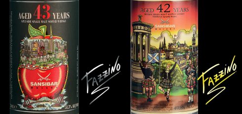 Fazzino and Sansibar Whisky collaboration labels