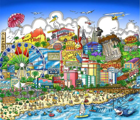 Myrtle Beach pop artwork by Charles Fazzino