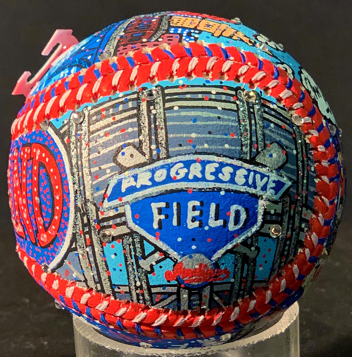 Cleveland Indians HandPainted Baseballs Fazzino
