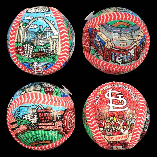 St. Louis Cardinals Christmas Baseball Ornament