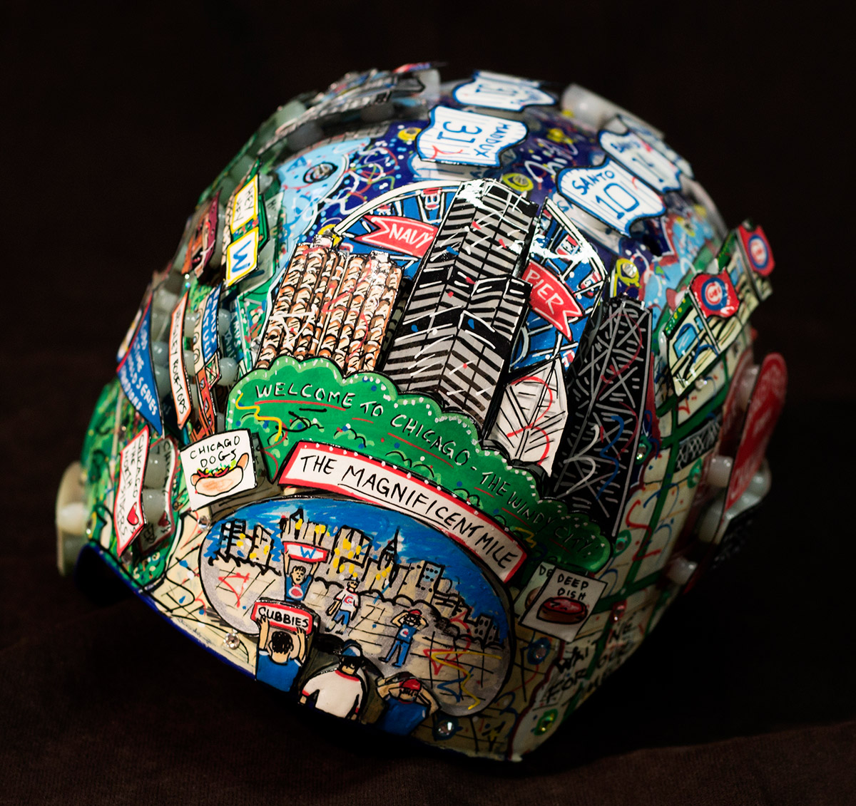 Chicago Cubs HandPainted Helmets Fazzino