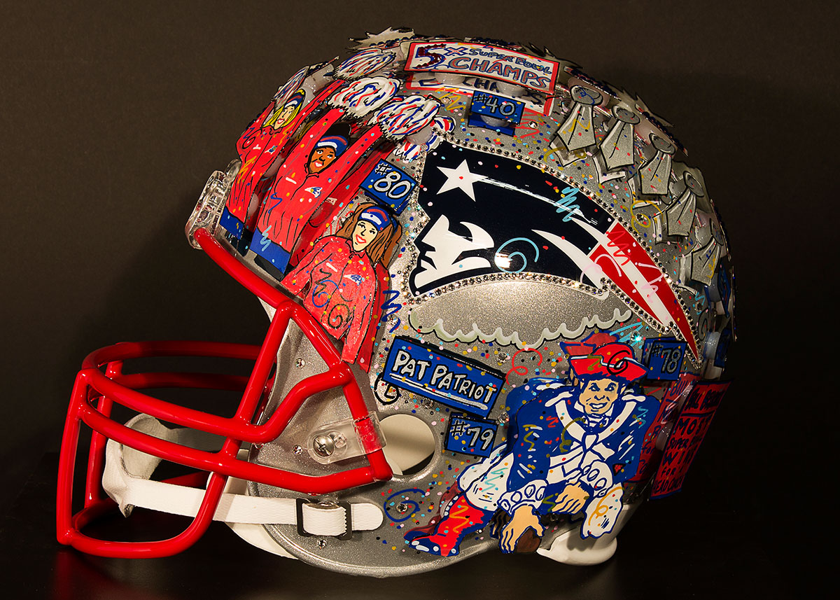 New England Patriots Hand Painted Helmets