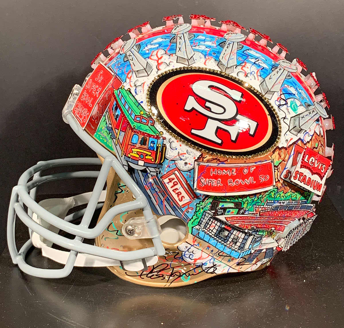 San Francisco 49ers Hand Painted Helmets